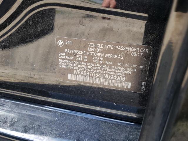 Photo 10 from auction – 2018 BMW 340 XI with VIN WBA8B7G54JNU94906
