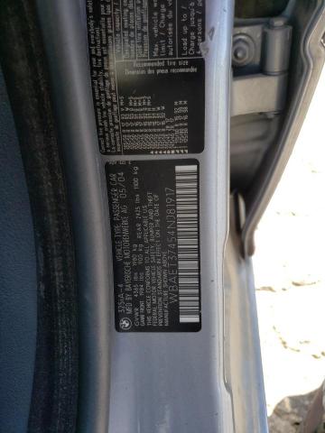 Photo 10 from auction – 2004 BMW 325 I with VIN WBAET37454NJ81917