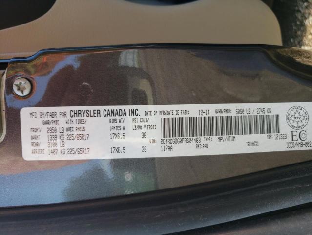 Photo 10 from auction – 2015 DODGE GRAND CARA with VIN 2C4RDGBG0FR604483