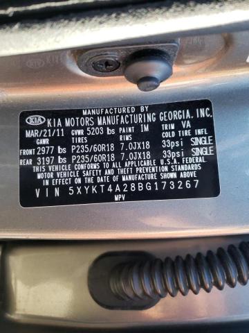 Photo 10 from auction – 2011 KIA SORENTO BA with VIN 5XYKT4A28BG173267