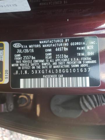 Photo 10 from auction – 2016 KIA OPTIMA LX with VIN 5XXGT4L38GG101637