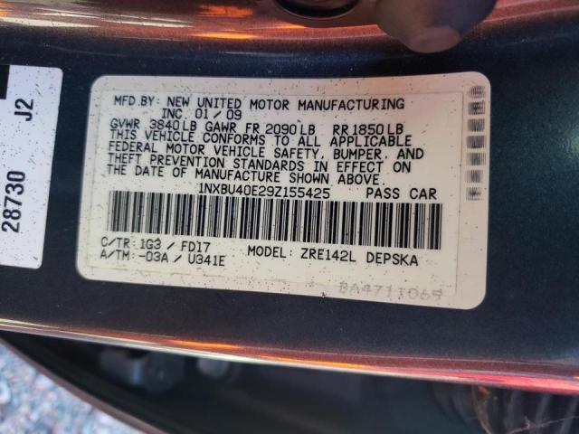 Photo 10 from auction – 2009 TOYOTA COROLLA BA with VIN 1NXBU40E29Z155425
