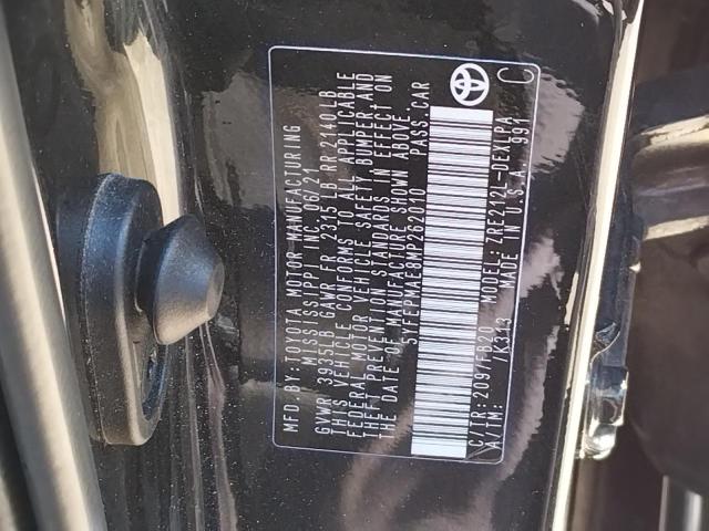 Photo 10 from auction – 2021 TOYOTA COROLLA LE with VIN 5YFEPMAE8MP262010