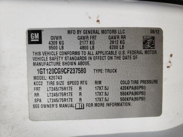 Photo 10 from auction – 2012 GMC SIERRA K25 with VIN 1GT120CG9CF237580