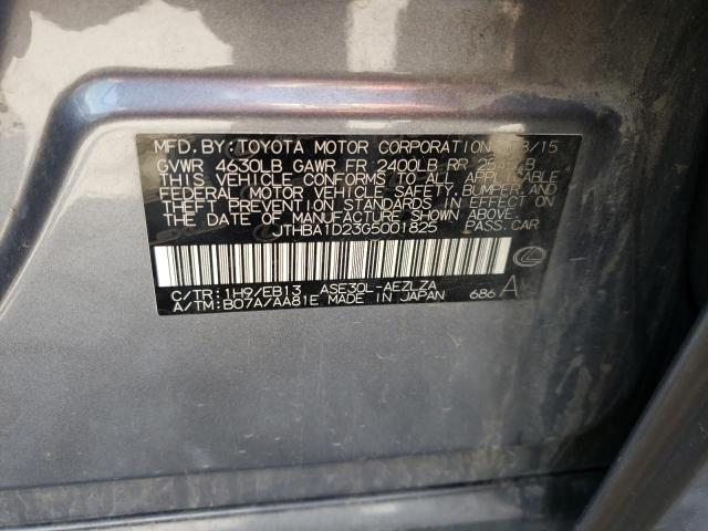 Photo 10 from auction – 2016 LEXUS IS 200T with VIN JTHBA1D23G5001825