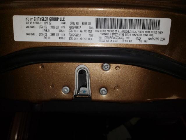 Photo 10 from auction – 2012 DODGE RAM 1500 S with VIN 1C6RD7KP0CS276452