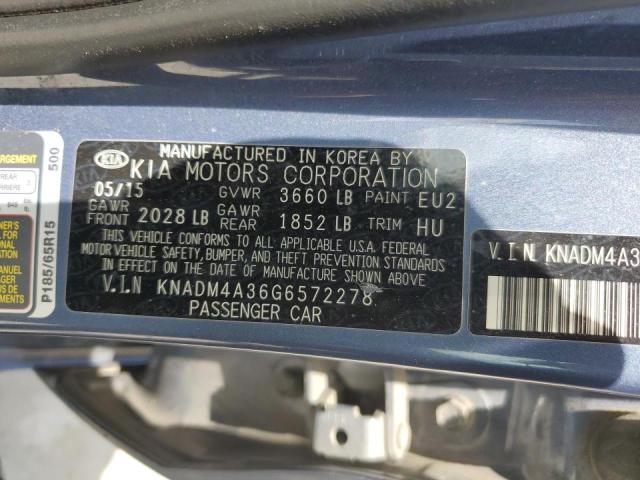 Photo 10 from auction – 2016 KIA RIO LX with VIN KNADM4A36G6572278