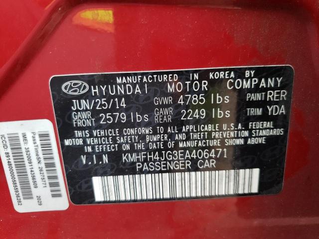 Photo 10 from auction – 2014 HYUNDAI AZERA GLS with VIN KMHFH4JG3EA406471