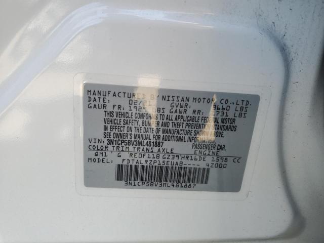 Photo 10 from auction – 2021 NISSAN KICKS S with VIN 3N1CP5BV3ML481887