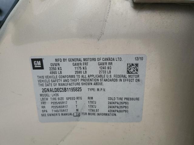 Photo 10 from auction – 2011 CHEVROLET EQUINOX LT with VIN 2GNALDEC5B1195825