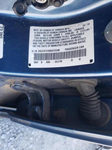 Photo 10 from auction – 2011 HONDA CIVIC LX with VIN 2HGFA1F59BH519208