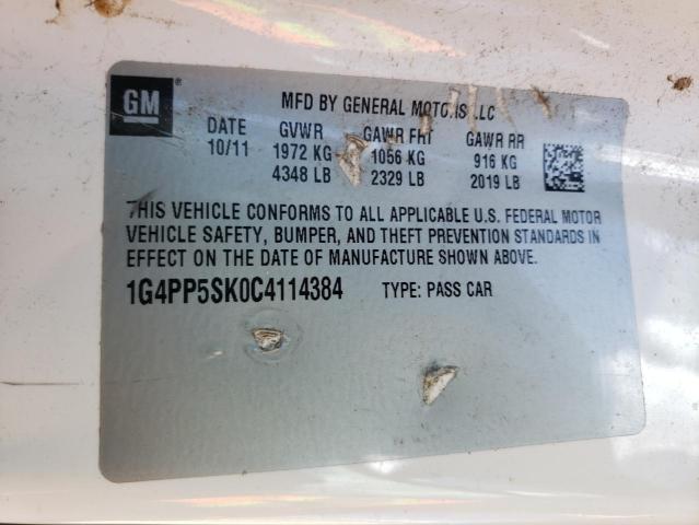 Photo 10 from auction – 2012 BUICK VERANO with VIN 1G4PP5SK0C4114384