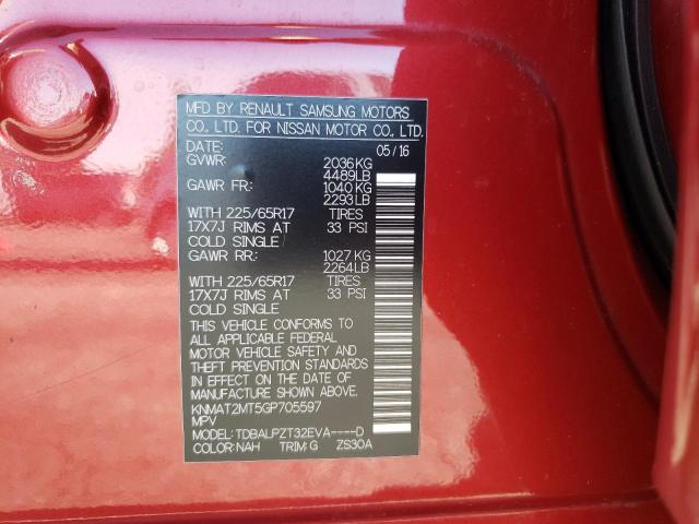 Photo 10 from auction – 2016 NISSAN ROGUE S with VIN KNMAT2MT5GP705597