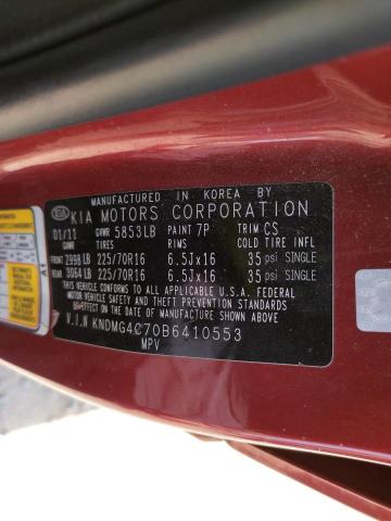 Photo 10 from auction – 2011 KIA SEDONA LX with VIN KNDMG4C70B6410553