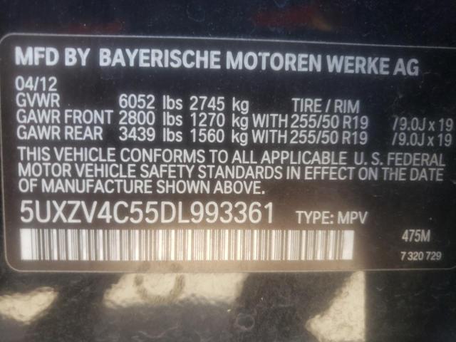 Photo 10 from auction – 2013 BMW X5 XDRIVE3 with VIN 5UXZV4C55DL993361