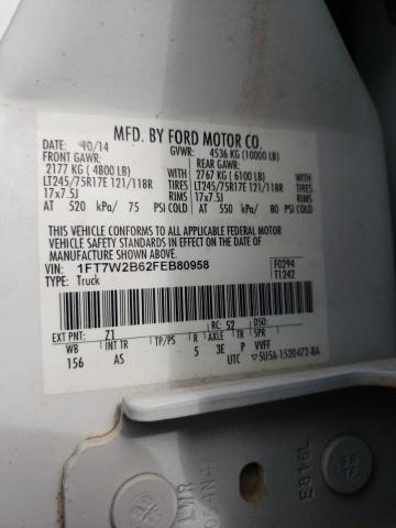 Photo 10 from auction – 2015 FORD F250 SUPER with VIN 1FT7W2B62FEB80958
