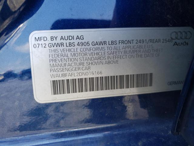 Photo 10 from auction – 2013 AUDI A4 PREMIUM with VIN WAUBFAFL2DN015166