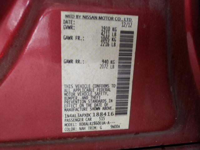 Photo 10 from auction – 2013 NISSAN ALTIMA 2.5 with VIN 1N4AL3APXDC188416