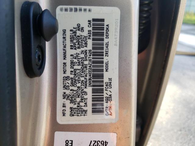 Photo 10 from auction – 2010 TOYOTA COROLLA with VIN 1NXBU4EE2AZ167426