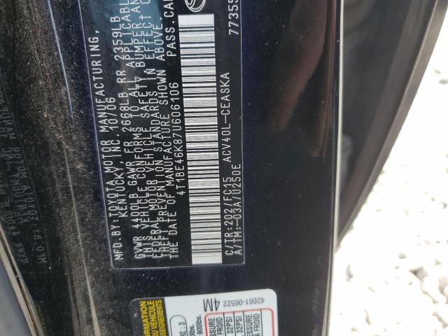 Photo 10 from auction – 2007 TOYOTA CAMRY CE with VIN 4T1BE46K87U606106