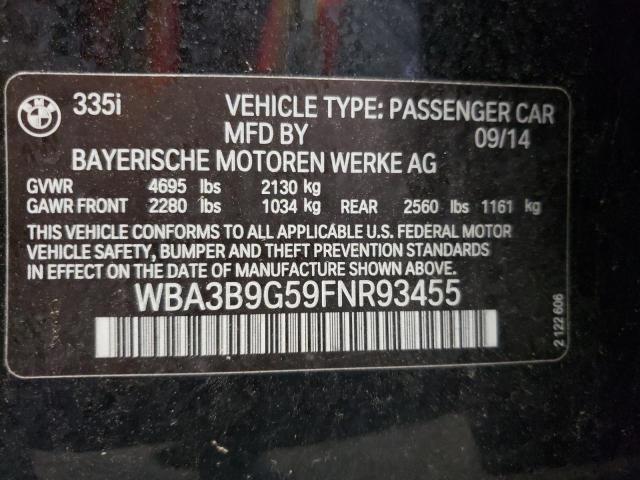 Photo 10 from auction – 2015 BMW 335 XI with VIN WBA3B9G59FNR93455
