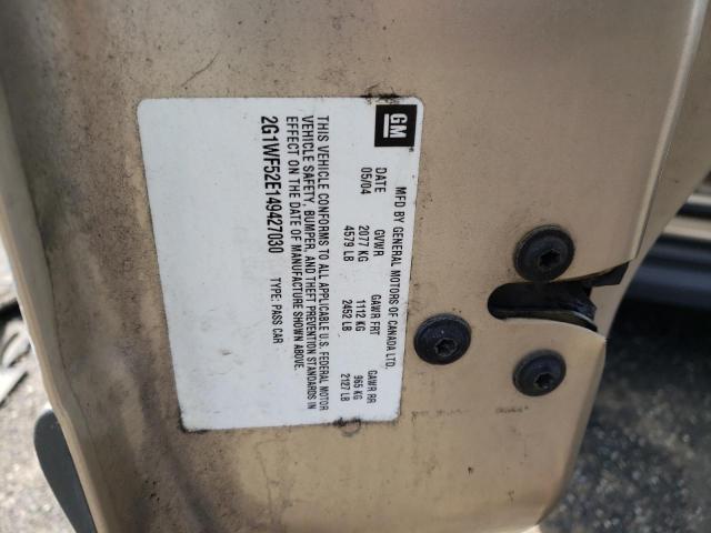 Photo 10 from auction – 2004 CHEVROLET IMPALA with VIN 2G1WF52E149427030
