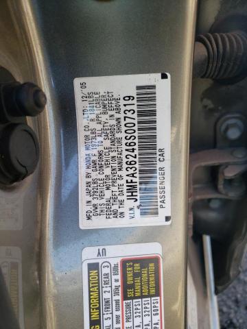Photo 10 from auction – 2006 HONDA CIVIC HYBR with VIN JHMFA36246S007319