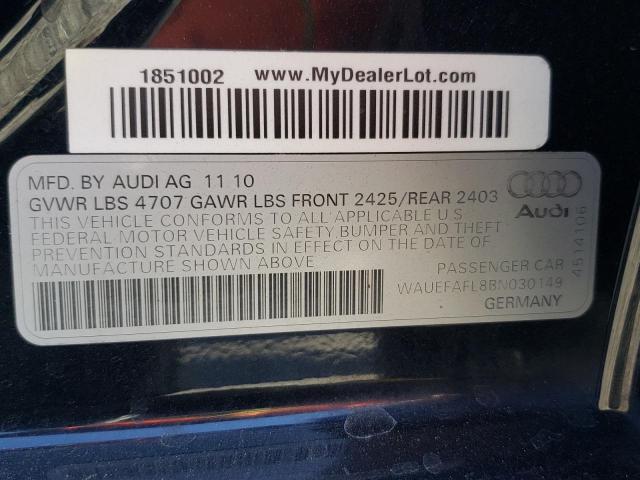 Photo 10 from auction – 2011 AUDI A4 PREMIUM with VIN WAUEFAFL8BN030149