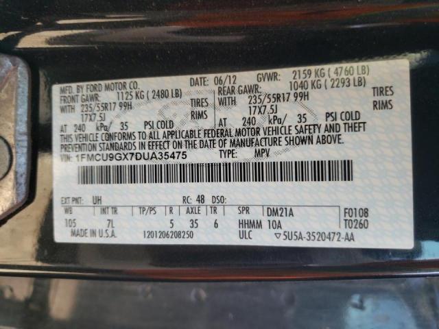 Photo 10 from auction – 2013 FORD ESCAPE SE with VIN 1FMCU9GX7DUA35475