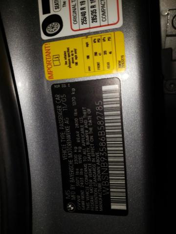 Photo 10 from auction – 2006 BMW M5 with VIN WBSNB93586B582785