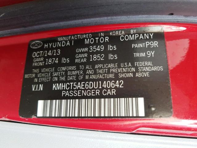 Photo 10 from auction – 2013 HYUNDAI ACCENT GLS with VIN KMHCT5AE6DU140642