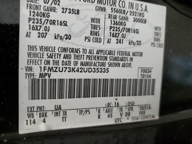 Photo 10 from auction – 2002 FORD EXPLORER X with VIN 1FMZU73K42UD35335