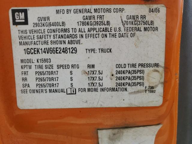 Photo 10 from auction – 2006 CHEVROLET SILVER1500 with VIN 1GCEK14V66E248129