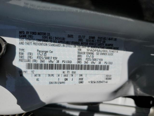 Photo 10 from auction – 2017 FORD C-MAX SE with VIN 1FADP5AU9HL104014