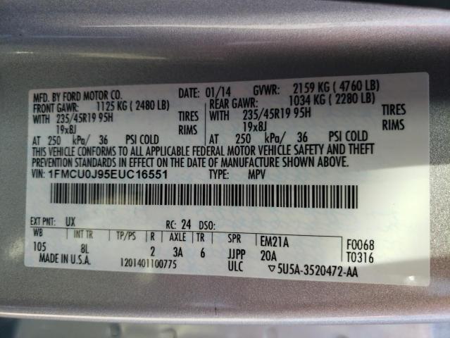 Photo 10 from auction – 2014 FORD ESCAPE TIT with VIN 1FMCU0J95EUC16551