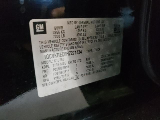 Photo 10 from auction – 2017 CHEVROLET SILVERADO with VIN 1GCVKREC6HZ271434