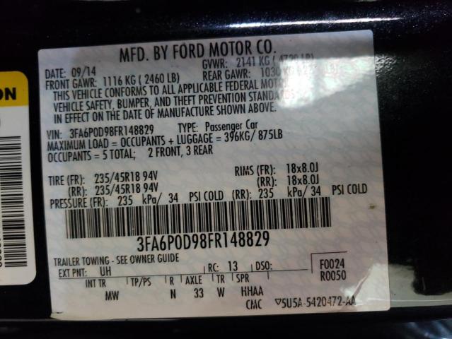 Photo 10 from auction – 2015 FORD FUSION TIT with VIN 3FA6P0D98FR148829