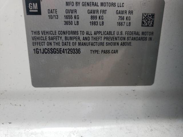 Photo 10 from auction – 2014 CHEVROLET SONIC LT with VIN 1G1JC6SG5E4129336