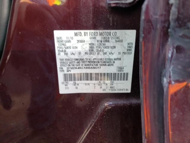 Photo 10 from auction – 2011 FORD EDGE LIMIT with VIN 2FMDK4KCXBBA58317