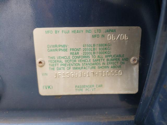 Photo 10 from auction – 2007 SUBARU FORESTER 2 with VIN JF1SG63617H710050