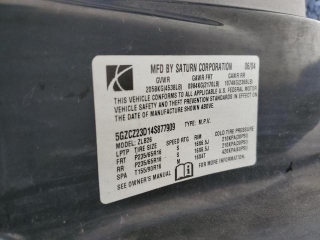 Photo 10 from auction – 2004 SATURN VUE with VIN 5GZCZ23D14S877909