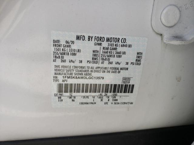 Photo 10 from auction – 2020 FORD EXPLORER P with VIN 1FM5K8AW3LGC13579