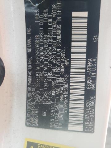 Zdjęcie 10 z aukcji – 2014 TOYOTA HIGHLANDER z VIN 5TDKKRFH1ES007242