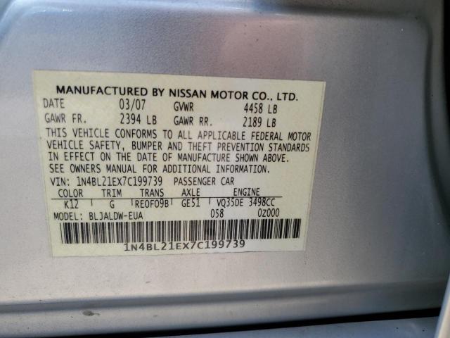 Photo 10 from auction – 2007 NISSAN ALTIMA 3.5 with VIN 1N4BL21EX7C199739