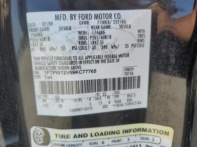 Photo 10 from auction – 2009 FORD F150 SUPER with VIN 1FTPW12V69KC77765