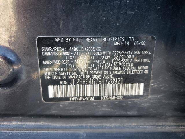 Photo 10 from auction – 2009 SUBARU FORESTER 2 with VIN JF2SH64679H728921