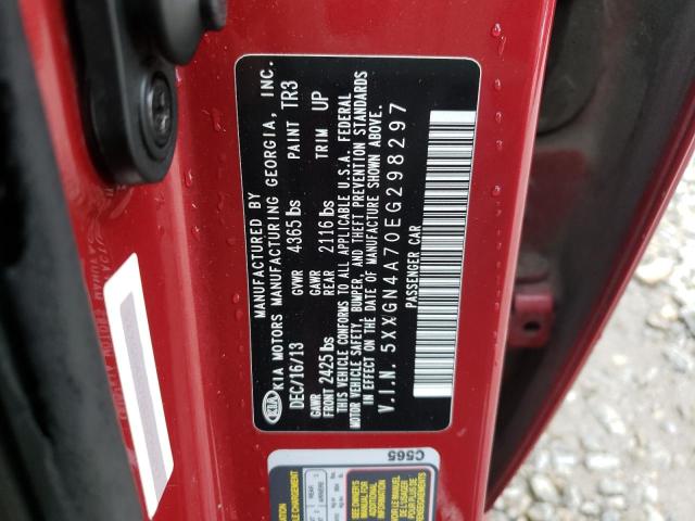 Photo 10 from auction – 2014 KIA OPTIMA EX with VIN 5XXGN4A70EG298297