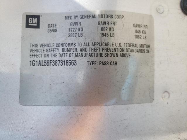 Photo 10 from auction – 2008 CHEVROLET COBALT LT with VIN 1G1AL58F387318563