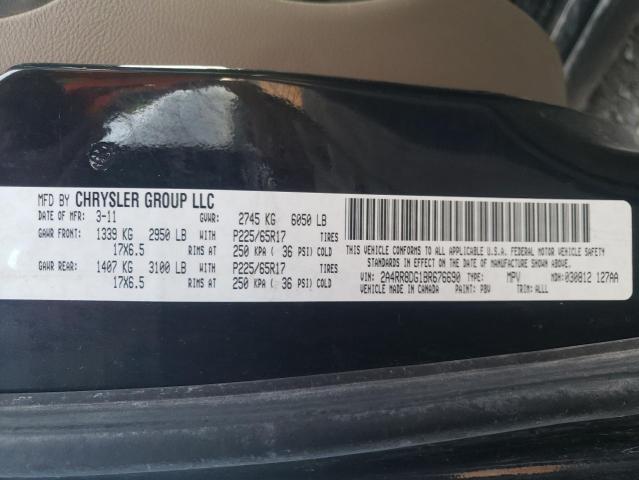 Photo 10 from auction – 2011 CHRYSLER TOWN & COU with VIN 2A4RR8DG1BR676690