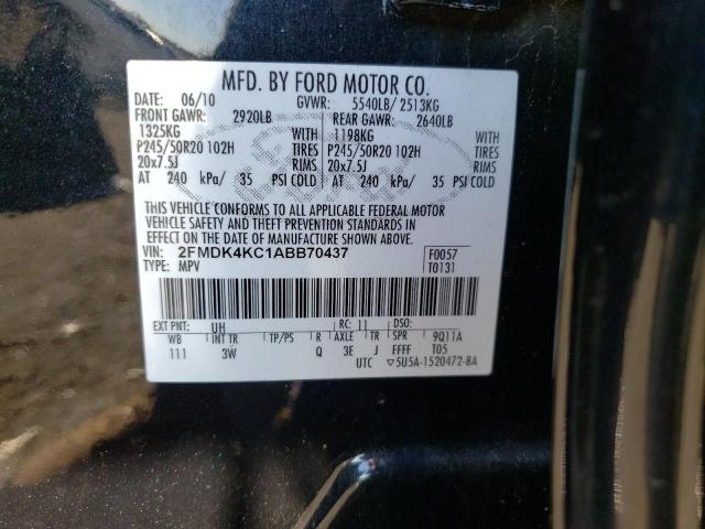 Photo 10 from auction – 2010 FORD EDGE LIMIT with VIN 2FMDK4KC1ABB70437